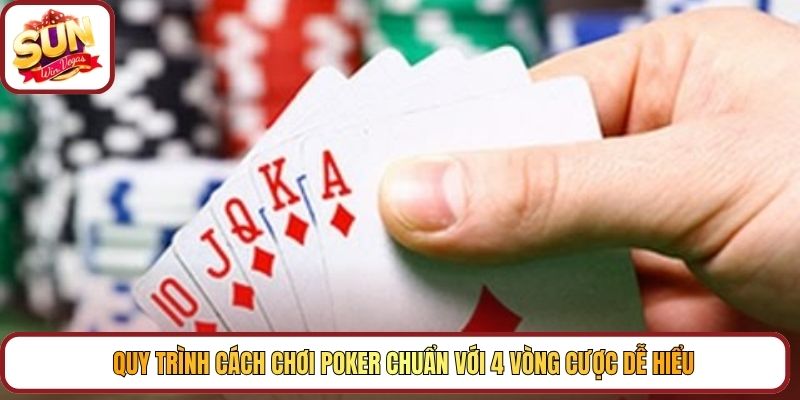 Quy trình cách chơi Poker chuẩn với 4 vòng cược dễ hiểu